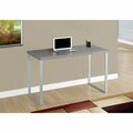 Gfancy Fixtures 30 in. Dark Taupe Particle Board & Silver Metal Computer Desk GF3097485